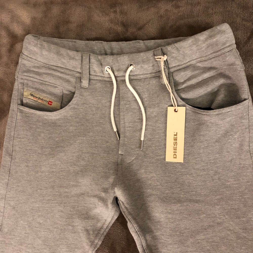 Diesel Train Belther Sweatpants NWT Grey Medium